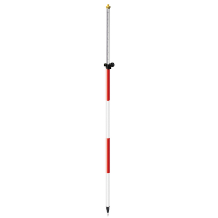 SITEPRO 8Ft Twist-Lock Prism Pole, Red/White, 10ths/Metric 07-4708-TMA